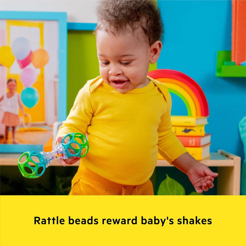 Bright Starts Oball Shaker Rattle Toy, Ages Newborn Plus - 7DAY'S
