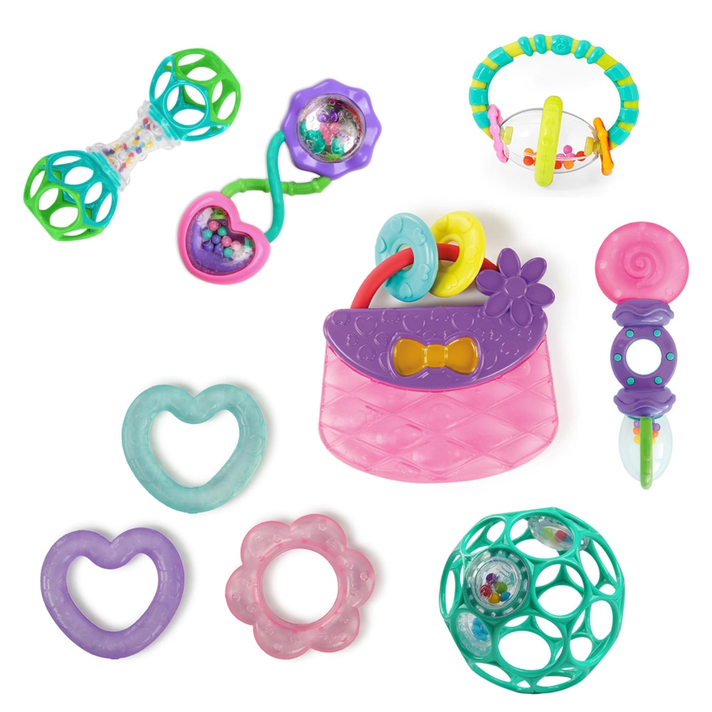 Bright Starts Oball Shaker Rattle Toy, Ages Newborn Plus - 7DAY'S