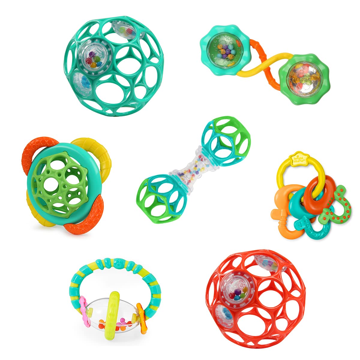 Bright Starts Oball Shaker Rattle Toy, Ages Newborn Plus - 7DAY'S