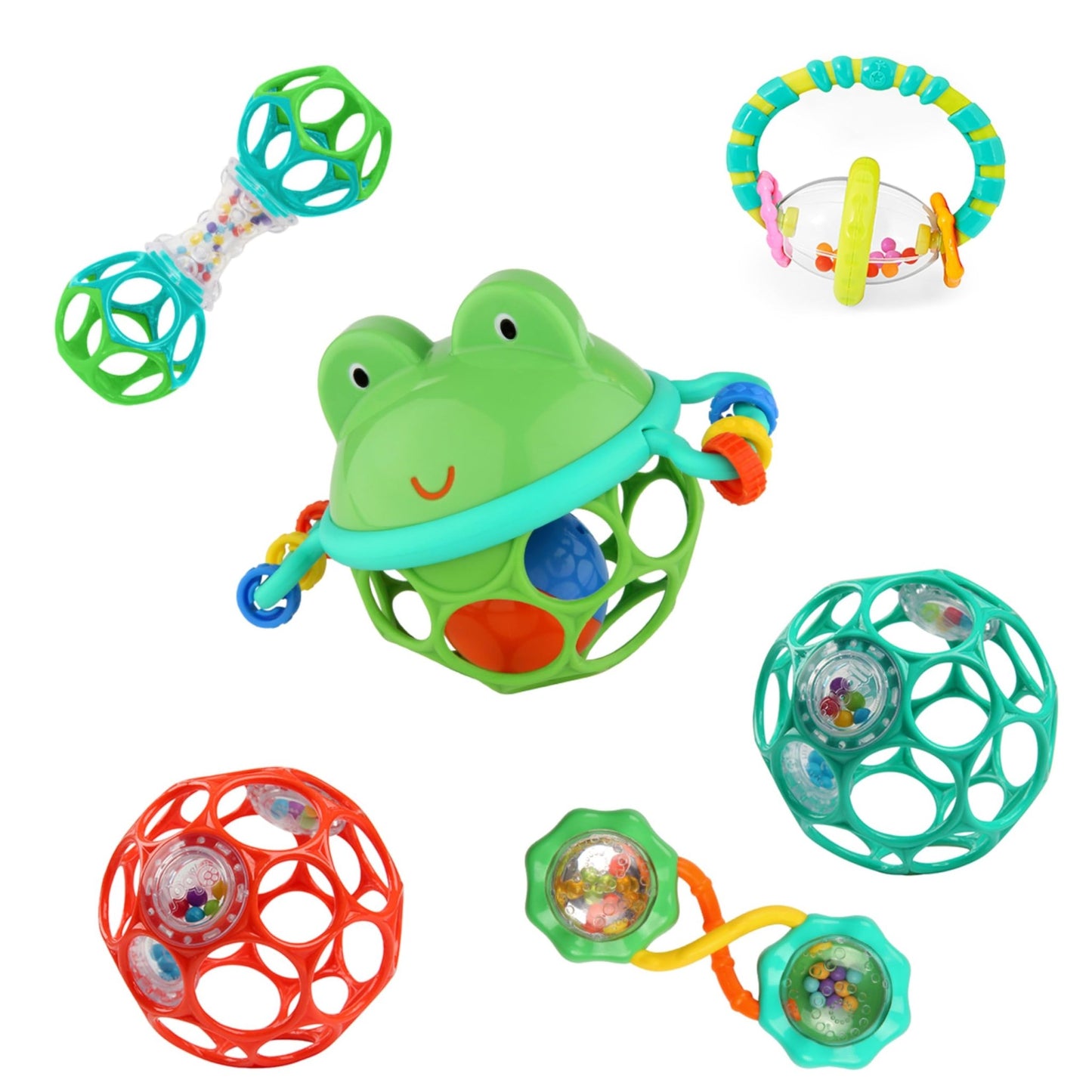 Bright Starts Oball Shaker Rattle Toy, Ages Newborn Plus - 7DAY'S
