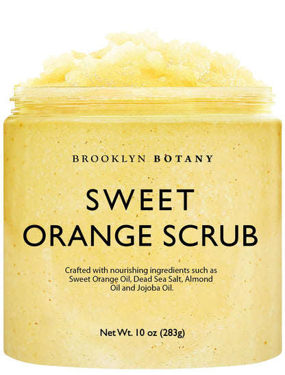 Brooklyn Botany Brown Sugar Body Scrub - Moisturizing and Exfoliating Body, Face, Hand, Foot Scrub - Fights Acne, Fine Lines & Wrinkles, Great Gifts For Women & Men - 10 oz - 7DAY'S