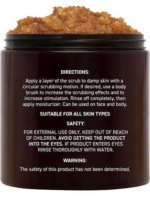 Brooklyn Botany Brown Sugar Body Scrub - Moisturizing and Exfoliating Body, Face, Hand, Foot Scrub - Fights Acne, Fine Lines & Wrinkles, Great Gifts For Women & Men - 10 oz - 7DAY'S