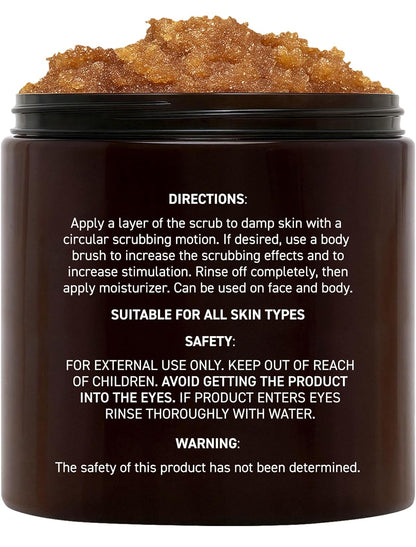 Brooklyn Botany Brown Sugar Body Scrub - Moisturizing and Exfoliating Body, Face, Hand, Foot Scrub - Fights Acne, Fine Lines & Wrinkles, Great Gifts For Women & Men - 10 oz - 7DAY'S