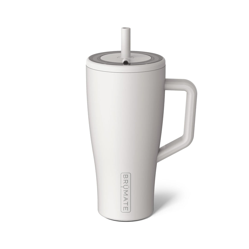 BrüMate Era 40 oz Tumbler with Handle and Straw | 100% Leakproof Insulated Tumbler with Lid and Straw | Made of Stainless Steel | Cup Holder Friendly Base | 40oz (Mocha) - 7DAY'S