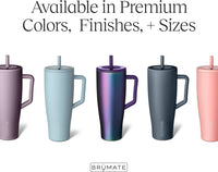 BrüMate Era 40 oz Tumbler with Handle and Straw | 100% Leakproof Insulated Tumbler with Lid and Straw | Made of Stainless Steel | Cup Holder Friendly Base | 40oz (Mocha) - 7DAY'S