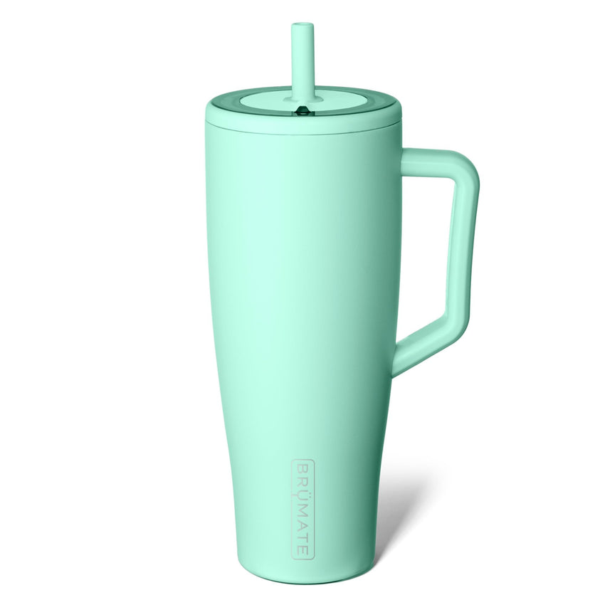 BrüMate Era 40 oz Tumbler with Handle and Straw | 100% Leakproof Insulated Tumbler with Lid and Straw | Made of Stainless Steel | Cup Holder Friendly Base | 40oz (Mocha) - 7DAY'S