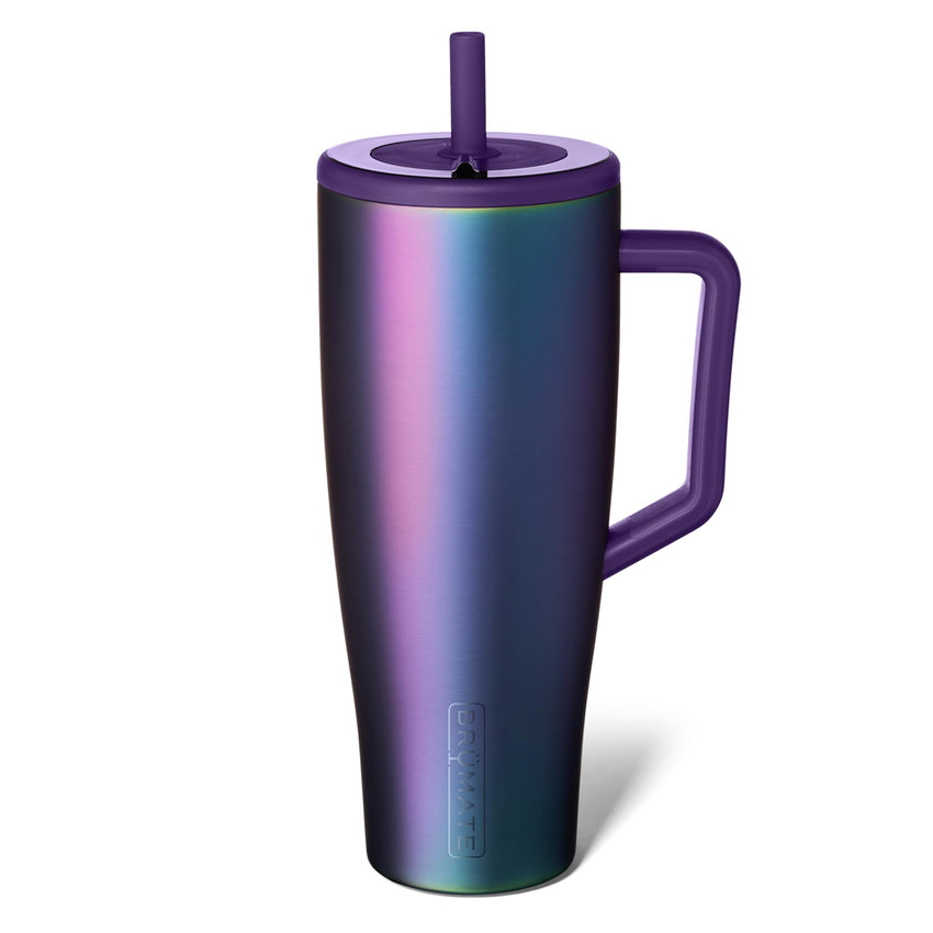 BrüMate Era 40 oz Tumbler with Handle and Straw | 100% Leakproof Insulated Tumbler with Lid and Straw | Made of Stainless Steel | Cup Holder Friendly Base | 40oz (Mocha) - 7DAY'S