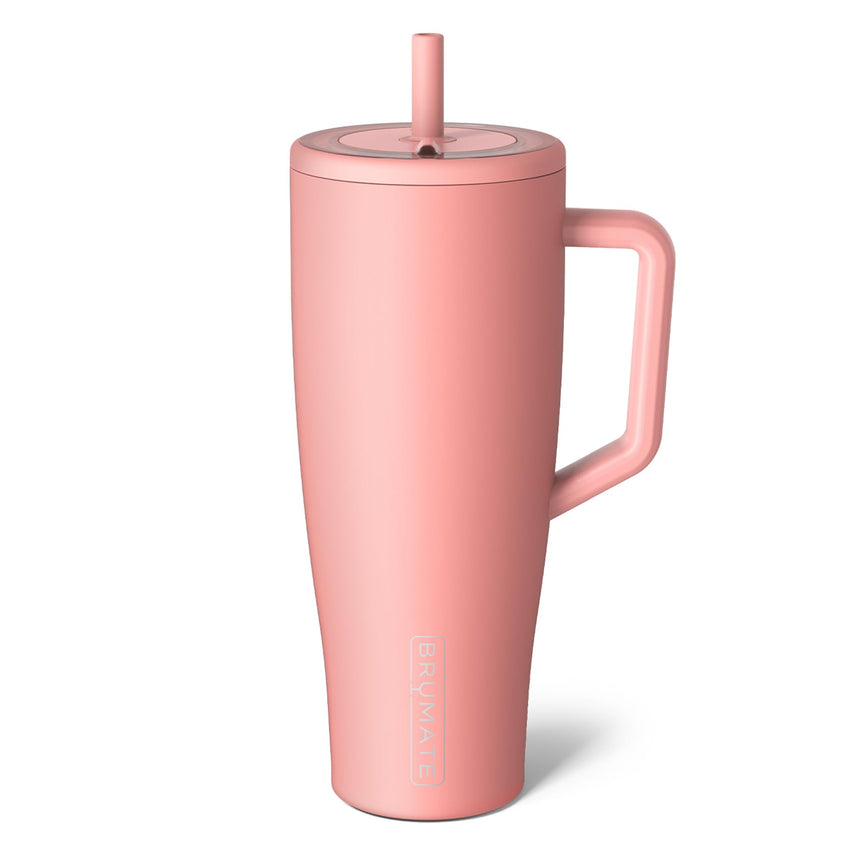 BrüMate Era 40 oz Tumbler with Handle and Straw | 100% Leakproof Insulated Tumbler with Lid and Straw | Made of Stainless Steel | Cup Holder Friendly Base | 40oz (Mocha) - 7DAY'S
