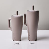 BrüMate Era 40 oz Tumbler with Handle and Straw | 100% Leakproof Insulated Tumbler with Lid and Straw | Made of Stainless Steel | Cup Holder Friendly Base | 40oz (Mocha) - 7DAY'S