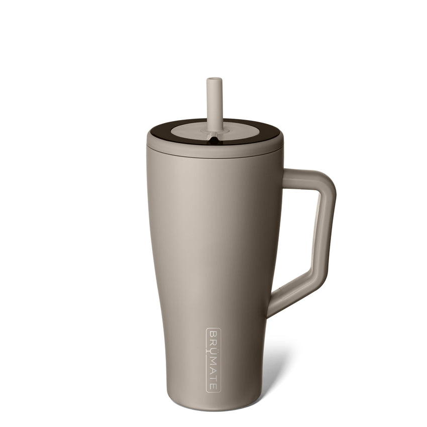 BrüMate Era 40 oz Tumbler with Handle and Straw | 100% Leakproof Insulated Tumbler with Lid and Straw | Made of Stainless Steel | Cup Holder Friendly Base | 40oz (Mocha) - 7DAY'S