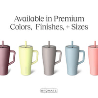 BrüMate Era 40 oz Tumbler with Handle and Straw | 100% Leakproof Insulated Tumbler with Lid and Straw | Made of Stainless Steel | Cup Holder Friendly Base | 40oz (Mocha) - 7DAY'S