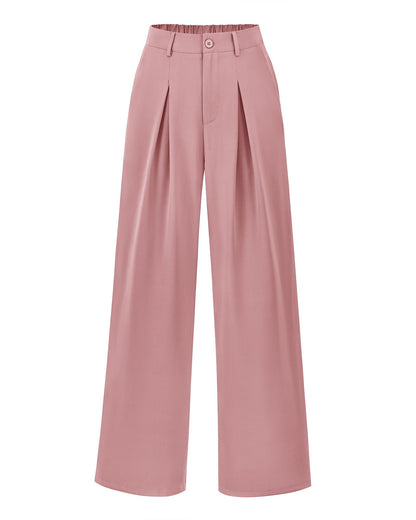 BTFBM Women High Waist Palazzo Pants Fall 2025 Casual Wide Leg Trousers Loose Work Office Business Suit Pant Pockets - 7DAY'S