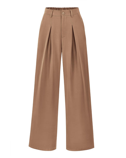 BTFBM Women High Waist Palazzo Pants Fall 2025 Casual Wide Leg Trousers Loose Work Office Business Suit Pant Pockets - 7DAY'S