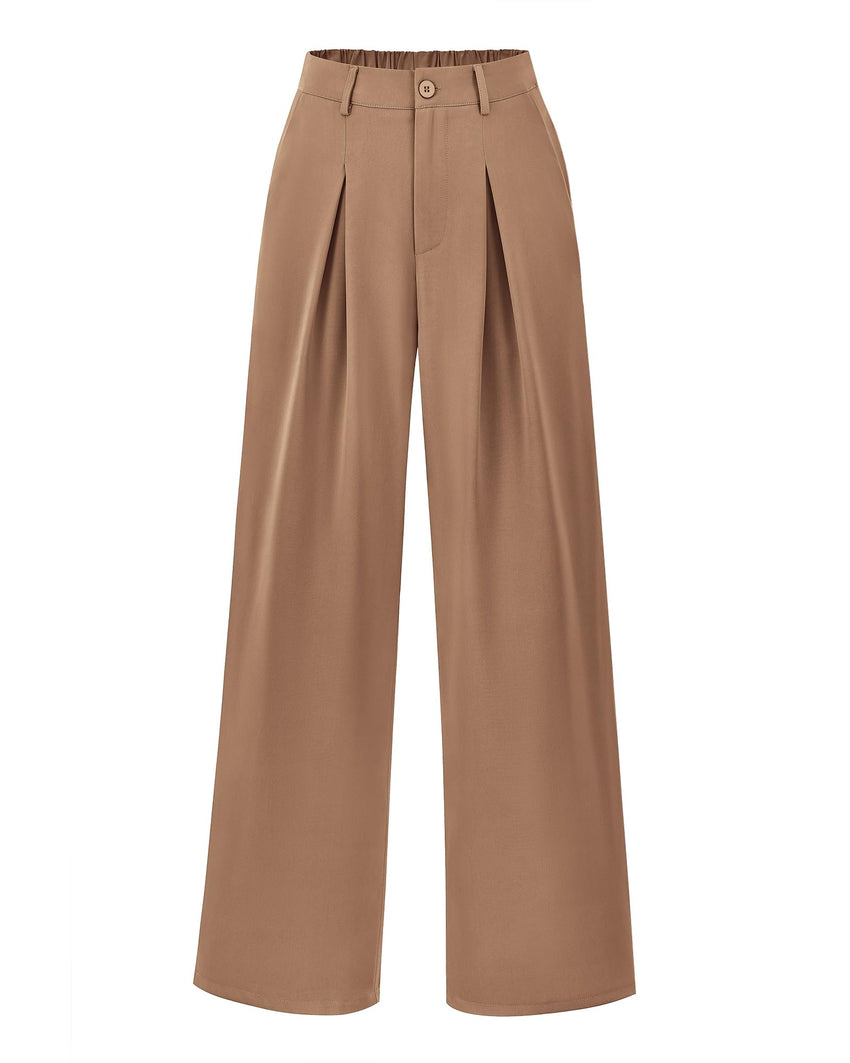 BTFBM Women High Waist Palazzo Pants Fall 2025 Casual Wide Leg Trousers Loose Work Office Business Suit Pant Pockets - 7DAY'S