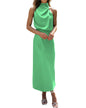 BTFBM Women Sleeveless Cocktail Dresses Fall Mock Neck Keyhole Elastic High Waist Evening Party Maxi Wedding Guest Dress - 7DAY'S