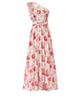 BTFBM Women Summer One Shoulder Floral Wedding Guest Dresses Sleeveless Smocked Ruffle Flowy Beach Vacation Maxi Dress - 7DAY'S