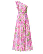 BTFBM Women Summer One Shoulder Floral Wedding Guest Dresses Sleeveless Smocked Ruffle Flowy Beach Vacation Maxi Dress - 7DAY'S