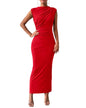 BTFBM Women's Ruched Bodycon Dress Summer Casual Sleeveless Back Slit Elegant Club Evening Party Cocktail Maxi Dresses - 7DAY'S