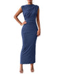 BTFBM Women's Ruched Bodycon Dress Summer Casual Sleeveless Back Slit Elegant Club Evening Party Cocktail Maxi Dresses - 7DAY'S
