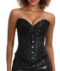 Bustier Corset Tops for Women Overbust Lace Up Date Night Outfit Strapless Steel Boned Going Out Holiday Party Rave Valentine Tank Tops - 7DAY'S