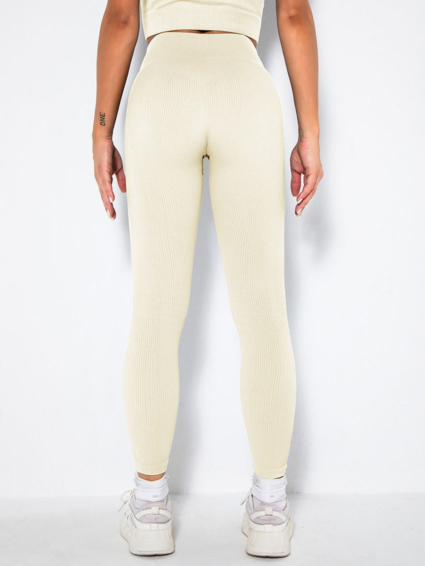 Butt Lifting Yoga Leggings Workout High Waist Tummy Control Ruched Booty Pants, Ribbed Seamless Leggings For Women High Waist Workout Gym Athletic Yoga Pants - 7DAY'S