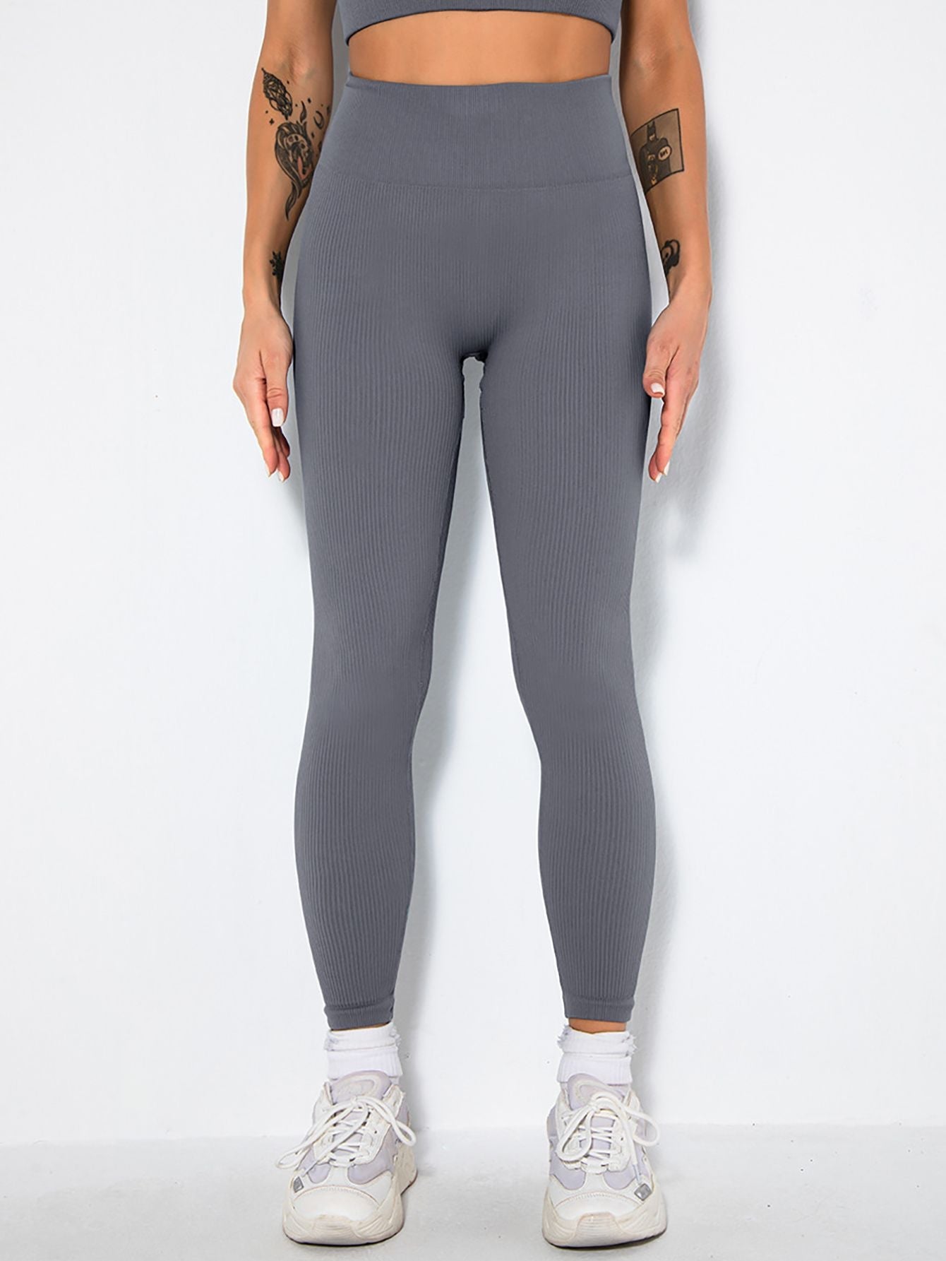 Butt Lifting Yoga Leggings Workout High Waist Tummy Control Ruched Booty Pants, Ribbed Seamless Leggings For Women High Waist Workout Gym Athletic Yoga Pants - 7DAY'S