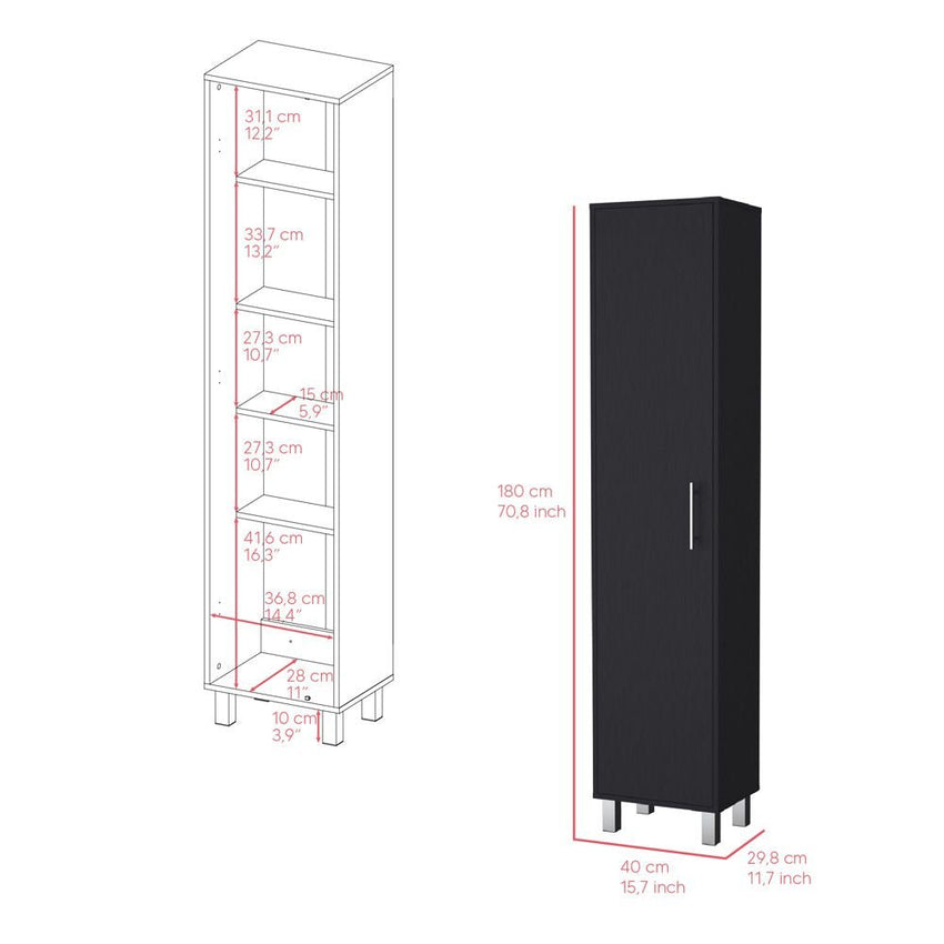 Cabinet Buccan Storage, Garage, Black - 7DAY'S