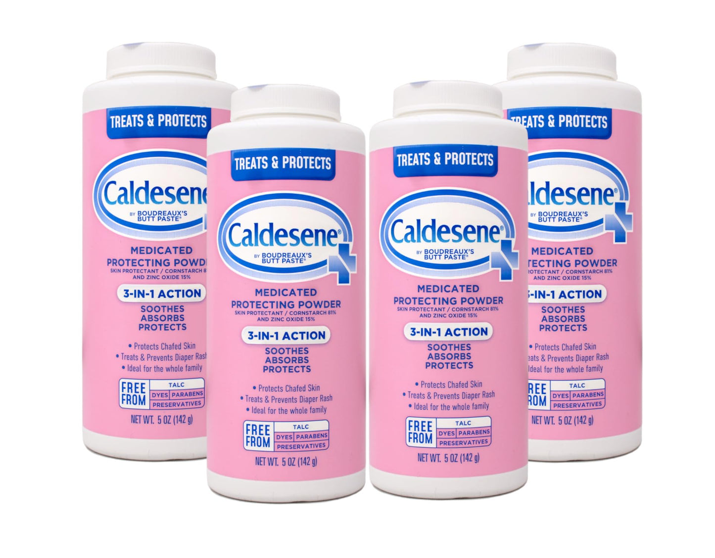 Caldesene Medicated Protecting Body Powder with Zinc Oxide and Cornstarch, Talc Free, 5 Oz - 7DAY'S
