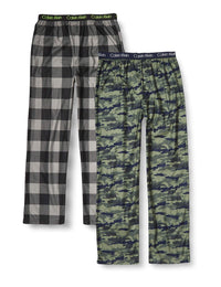 Calvin Klein Boys' Little Sleepwear Super Soft Brushed Micro Pajama Pant, 2 Pack - 7DAY'S