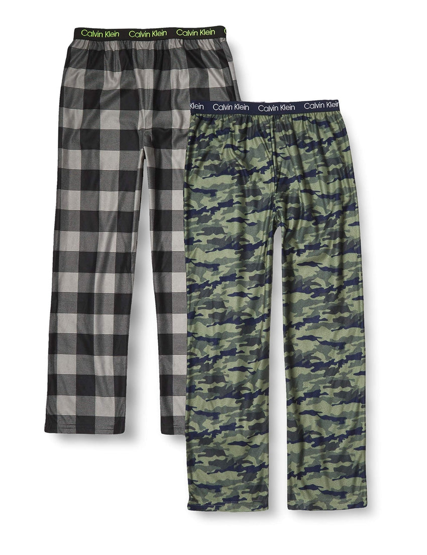 Calvin Klein Boys' Little Sleepwear Super Soft Brushed Micro Pajama Pant, 2 Pack - 7DAY'S