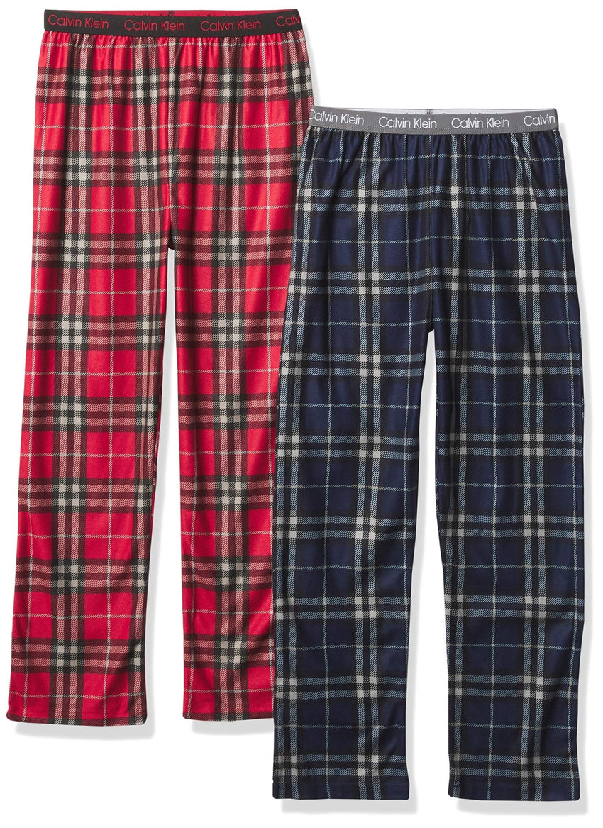Calvin Klein Boys' Little Sleepwear Super Soft Brushed Micro Pajama Pant, 2 Pack - 7DAY'S