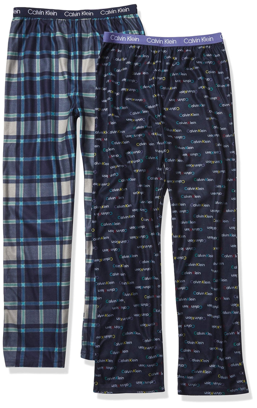 Calvin Klein Boys' Little Sleepwear Super Soft Brushed Micro Pajama Pant, 2 Pack - 7DAY'S