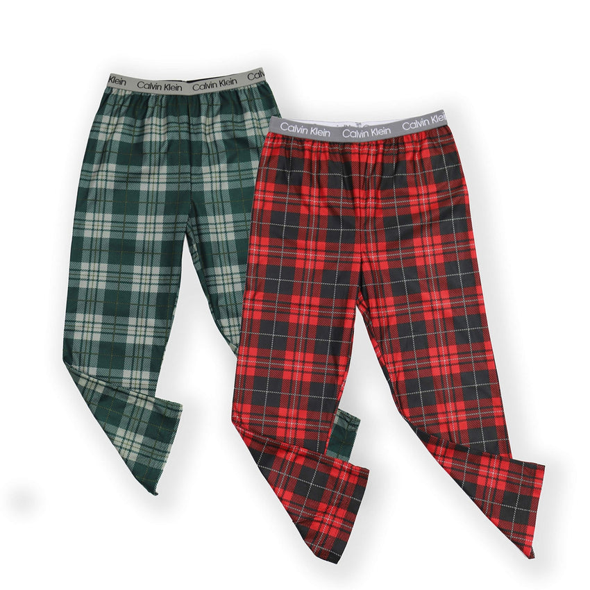 Calvin Klein Boys' Little Sleepwear Super Soft Brushed Micro Pajama Pant, 2 Pack - 7DAY'S