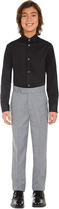 Calvin Klein Boys' Long Sleeve Sateen Dress Shirt, Button - Down Style with Cuffs & Shirttail Hem - 7DAY'S