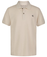 Calvin Klein Boys' Short Sleeve Micro Pique Solid Polo, Button Closure, Soft & Comfortable - 7DAY'S