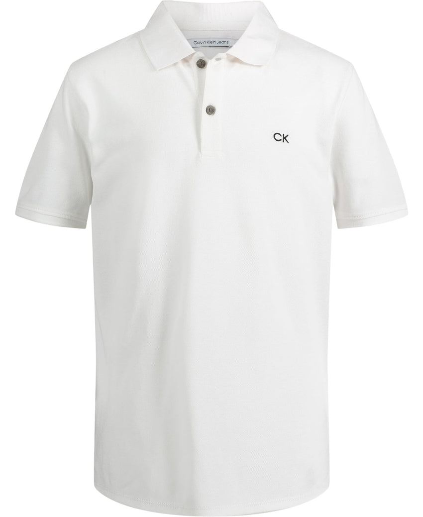Calvin Klein Boys' Short Sleeve Micro Pique Solid Polo, Button Closure, Soft & Comfortable - 7DAY'S