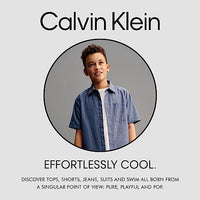 Calvin Klein Boys' Short Sleeve Micro Pique Solid Polo, Button Closure, Soft & Comfortable - 7DAY'S