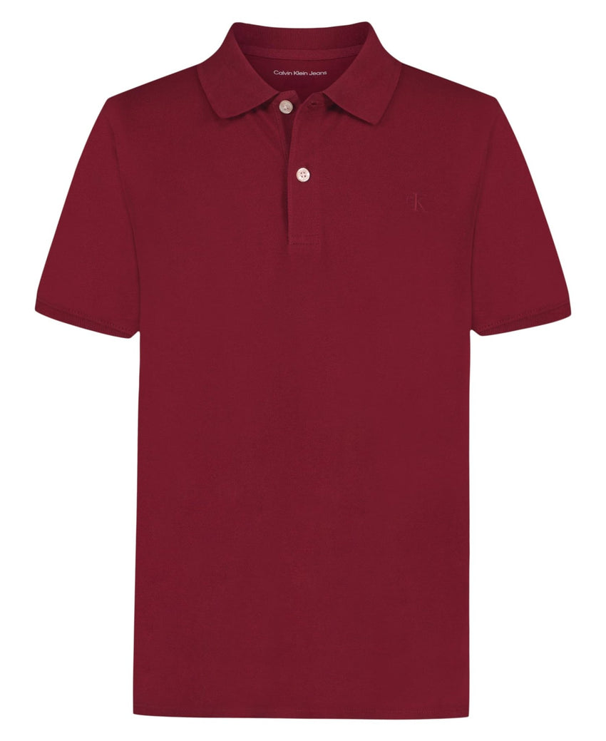 Calvin Klein Boys' Short Sleeve Micro Pique Solid Polo, Button Closure, Soft & Comfortable - 7DAY'S