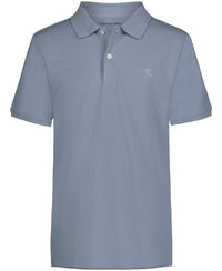 Calvin Klein Boys' Short Sleeve Micro Pique Solid Polo, Button Closure, Soft & Comfortable - 7DAY'S