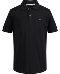 Calvin Klein Boys' Short Sleeve Micro Pique Solid Polo, Button Closure, Soft & Comfortable - 7DAY'S