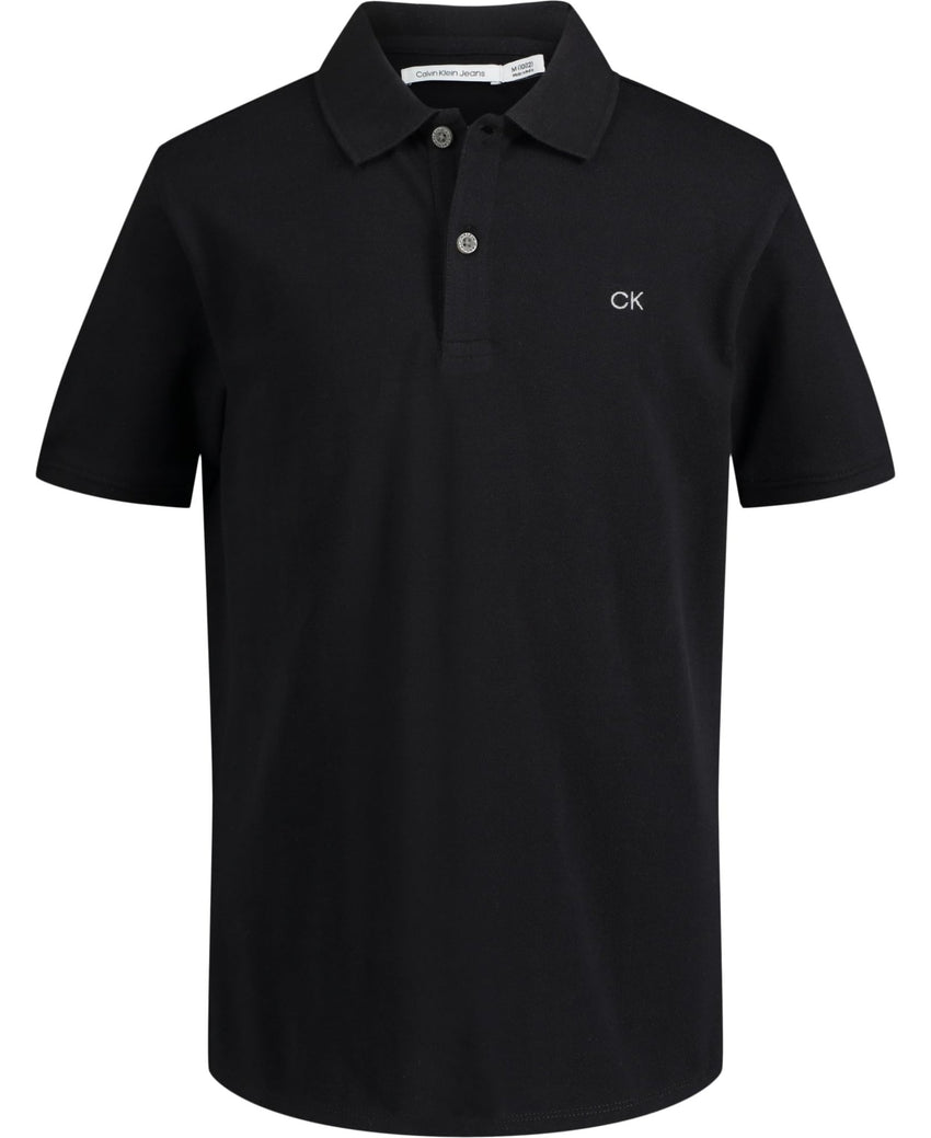 Calvin Klein Boys' Short Sleeve Micro Pique Solid Polo, Button Closure, Soft & Comfortable - 7DAY'S