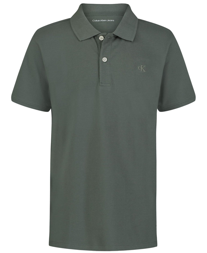 Calvin Klein Boys' Short Sleeve Micro Pique Solid Polo, Button Closure, Soft & Comfortable - 7DAY'S