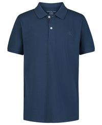Calvin Klein Boys' Short Sleeve Micro Pique Solid Polo, Button Closure, Soft & Comfortable - 7DAY'S