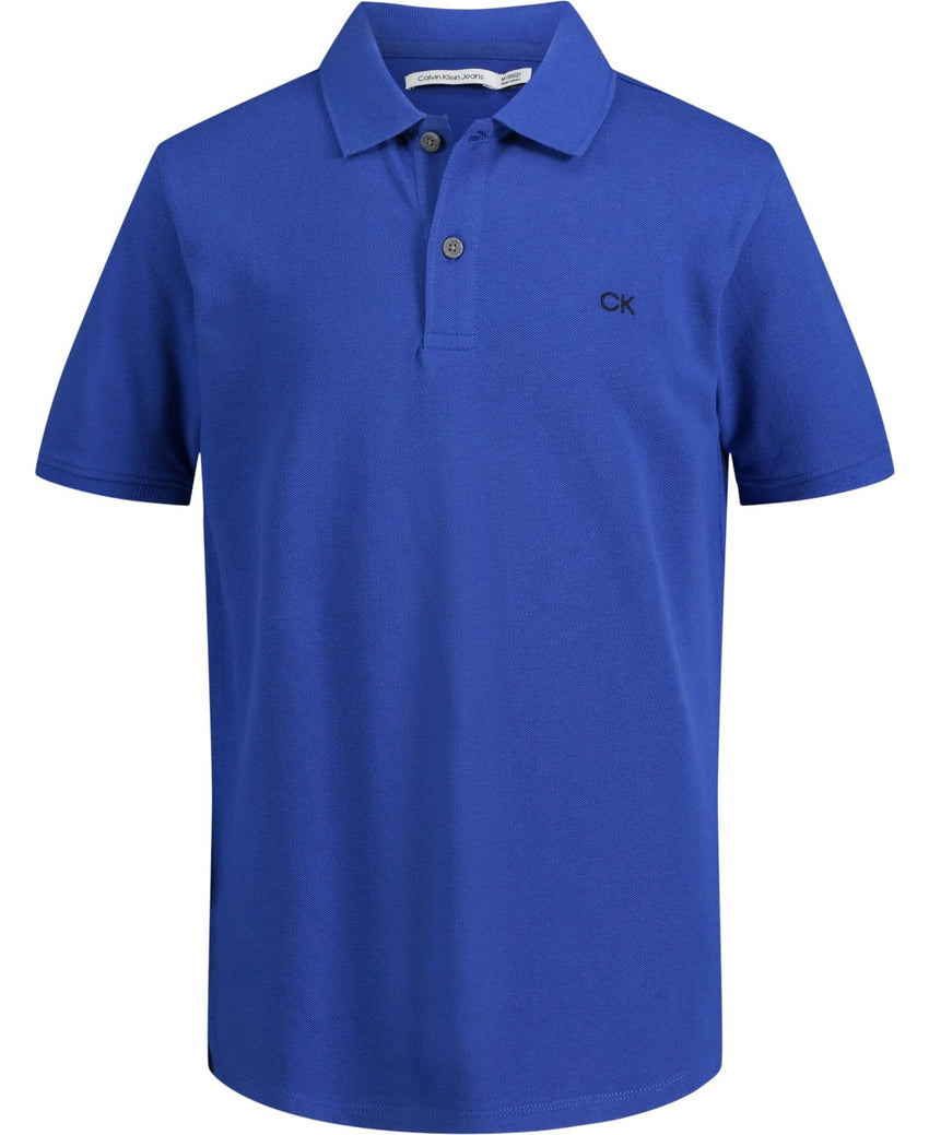 Calvin Klein Boys' Short Sleeve Micro Pique Solid Polo, Button Closure, Soft & Comfortable - 7DAY'S
