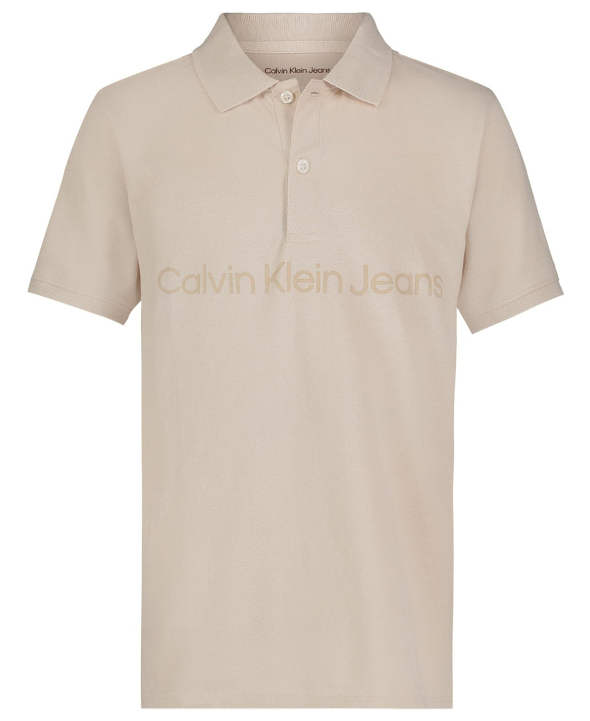 Calvin Klein Boys' Short Sleeve Micro Pique Solid Polo, Button Closure, Soft & Comfortable - 7DAY'S