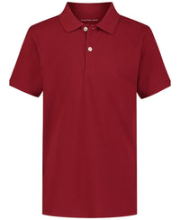 Calvin Klein Boys' Short Sleeve Micro Pique Solid Polo, Button Closure, Soft & Comfortable - 7DAY'S