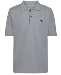 Calvin Klein Boys' Short Sleeve Micro Pique Solid Polo, Button Closure, Soft & Comfortable - 7DAY'S
