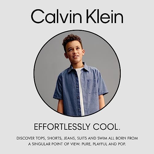 Calvin Klein Boys' Short Sleeve Micro Pique Solid Polo, Button Closure, Soft & Comfortable - 7DAY'S