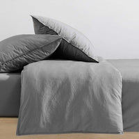 Calvin Klein - King Comforter Set, Modern Cotton Washed Percale Bedding with Matching Shams, Oeko - Tex Certified (Washed Percale White, King) - 7DAY'S