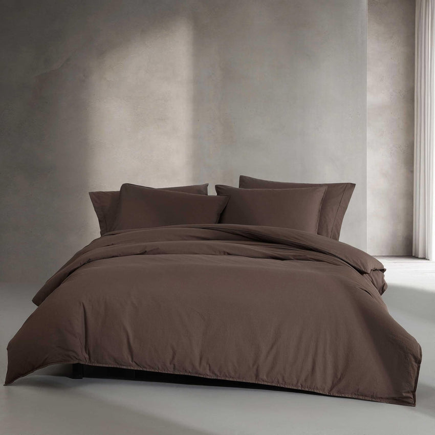Calvin Klein - King Comforter Set, Modern Cotton Washed Percale Bedding with Matching Shams, Oeko - Tex Certified (Washed Percale White, King) - 7DAY'S